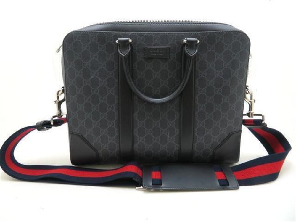 Gucci Briefcase Business Bag GG Supreme Canvas